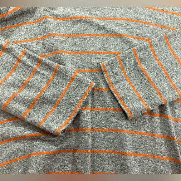 Matilda Jane Windsong Top M Gray Orange Striped Boho Tunic Casual Shirt - Picture 3 of 8